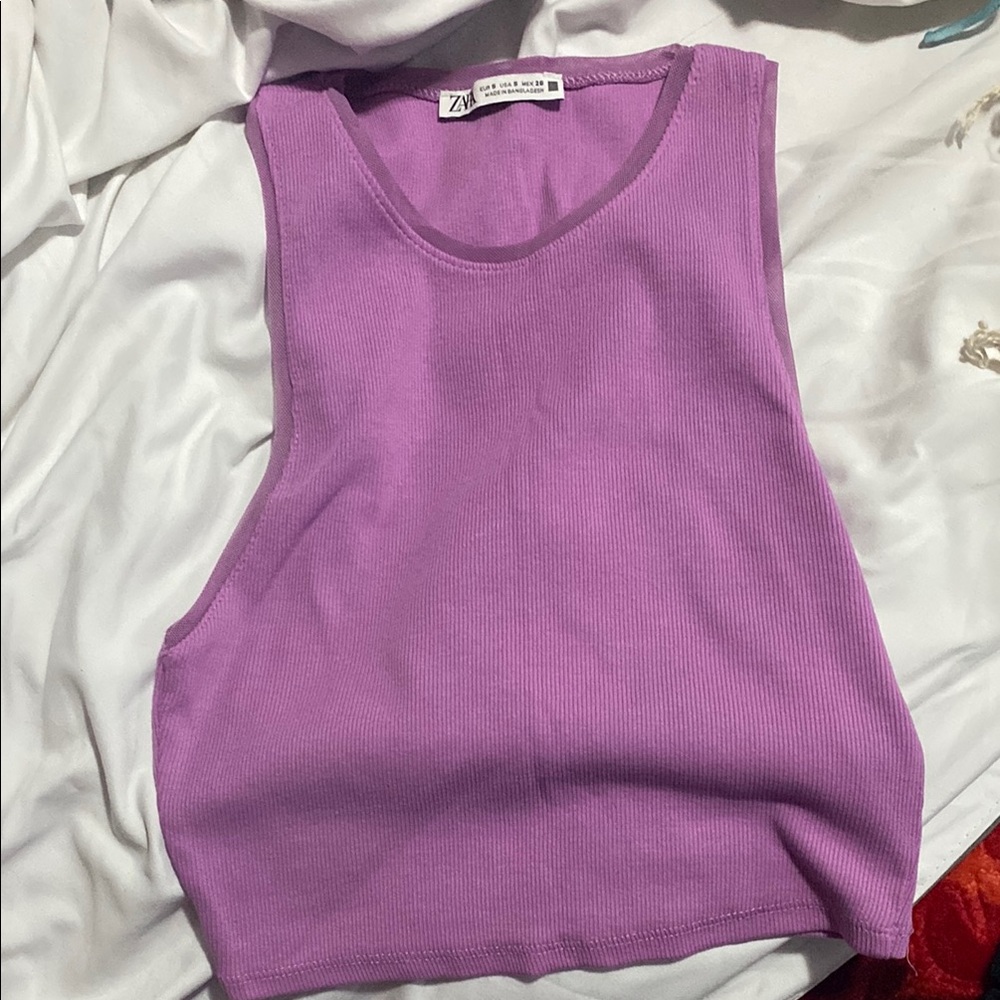 Zara Lavender Muscle Tee